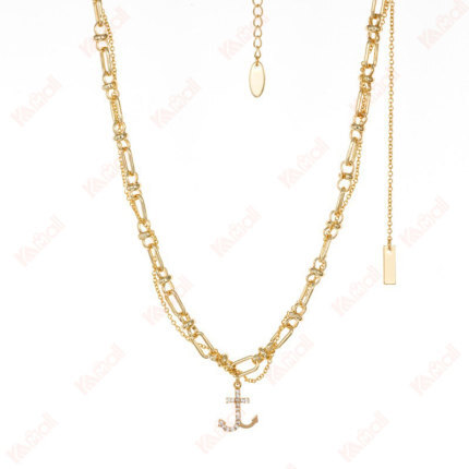 gold necklace fashion geometric shape
